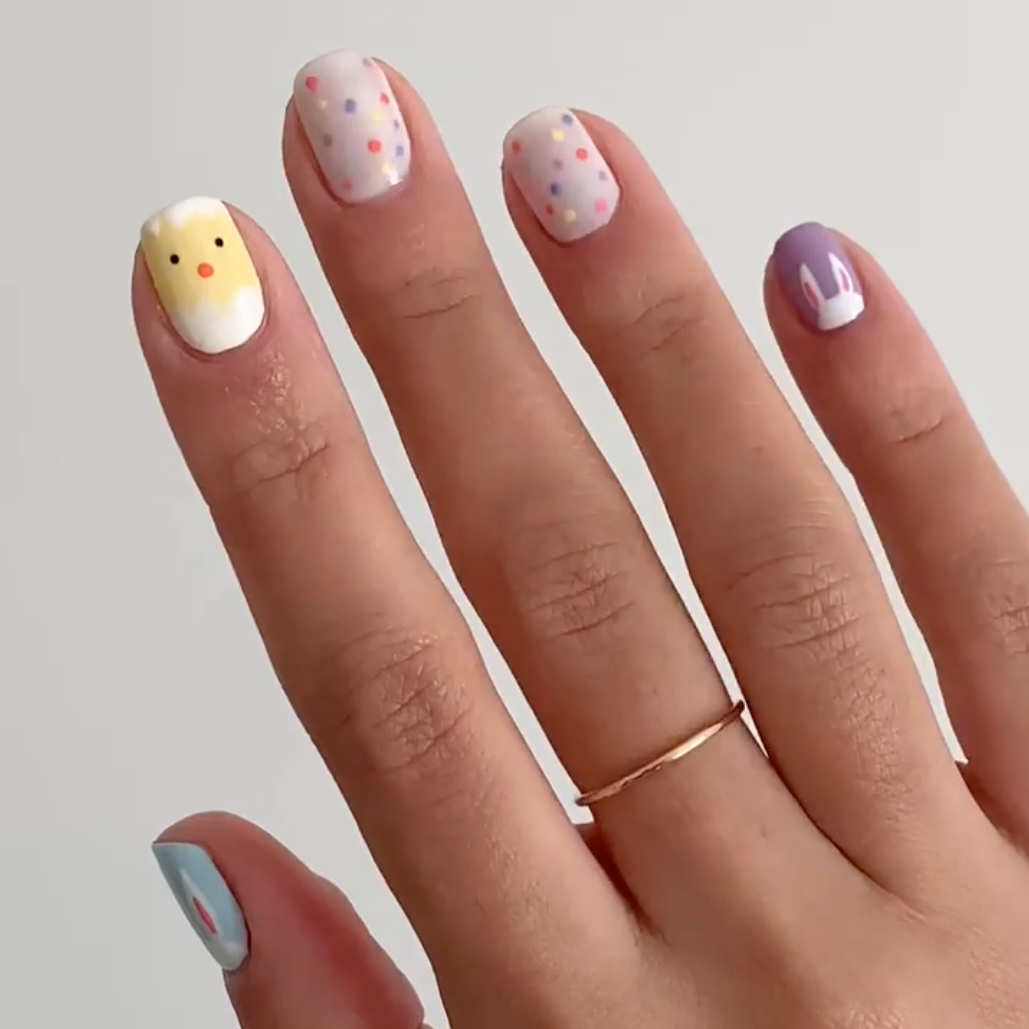 Nail art Pâques